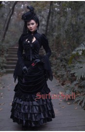 Surface Spell Gothic Dark Countess Bustle Skirt(Full Payment Without Shipping)